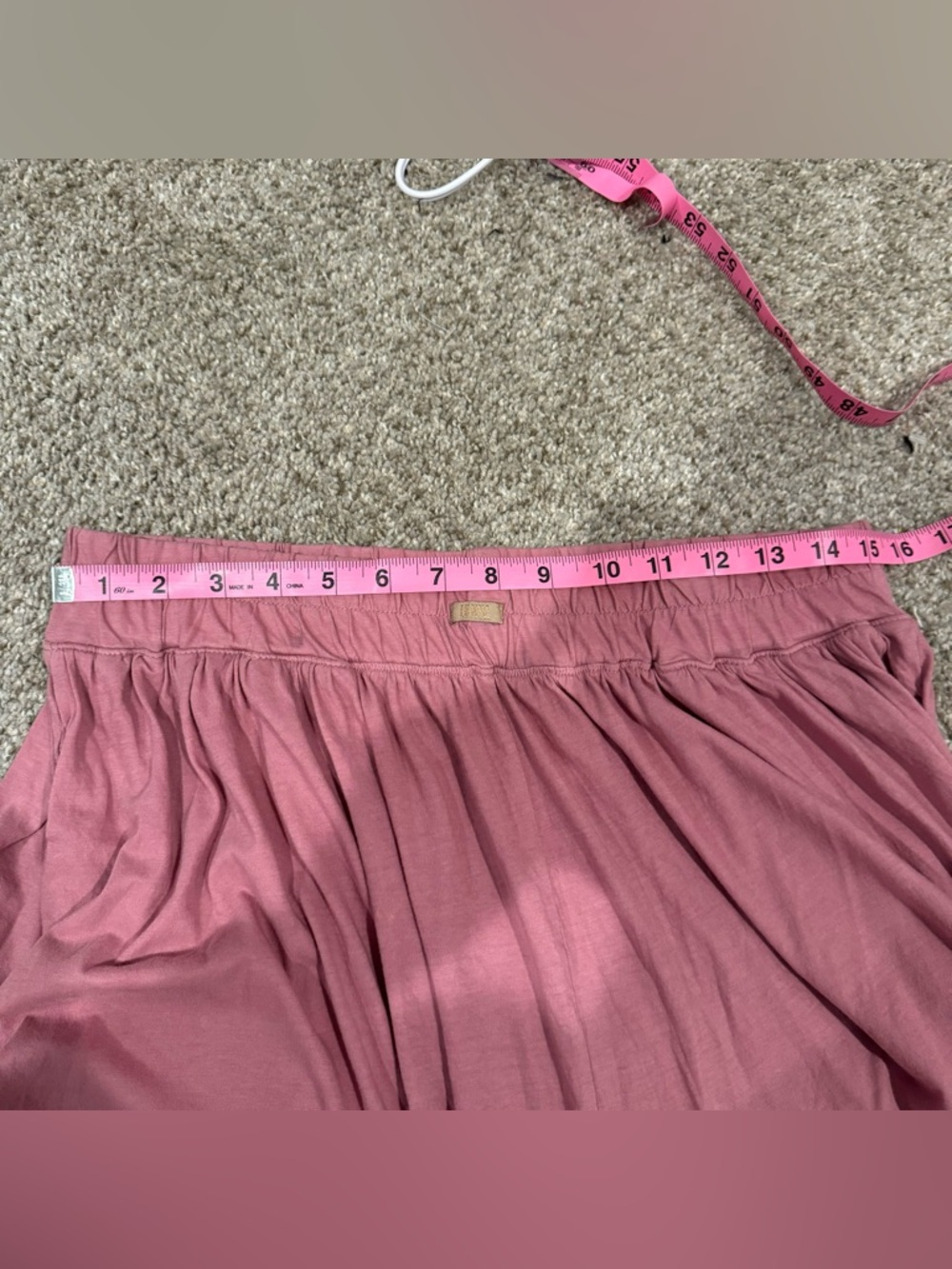 NEW Lunya Pima Organic Cotton Wide-Leg Pull-On Lounge Pants Mauve Red Pink Sz L - Picture 13 of 14